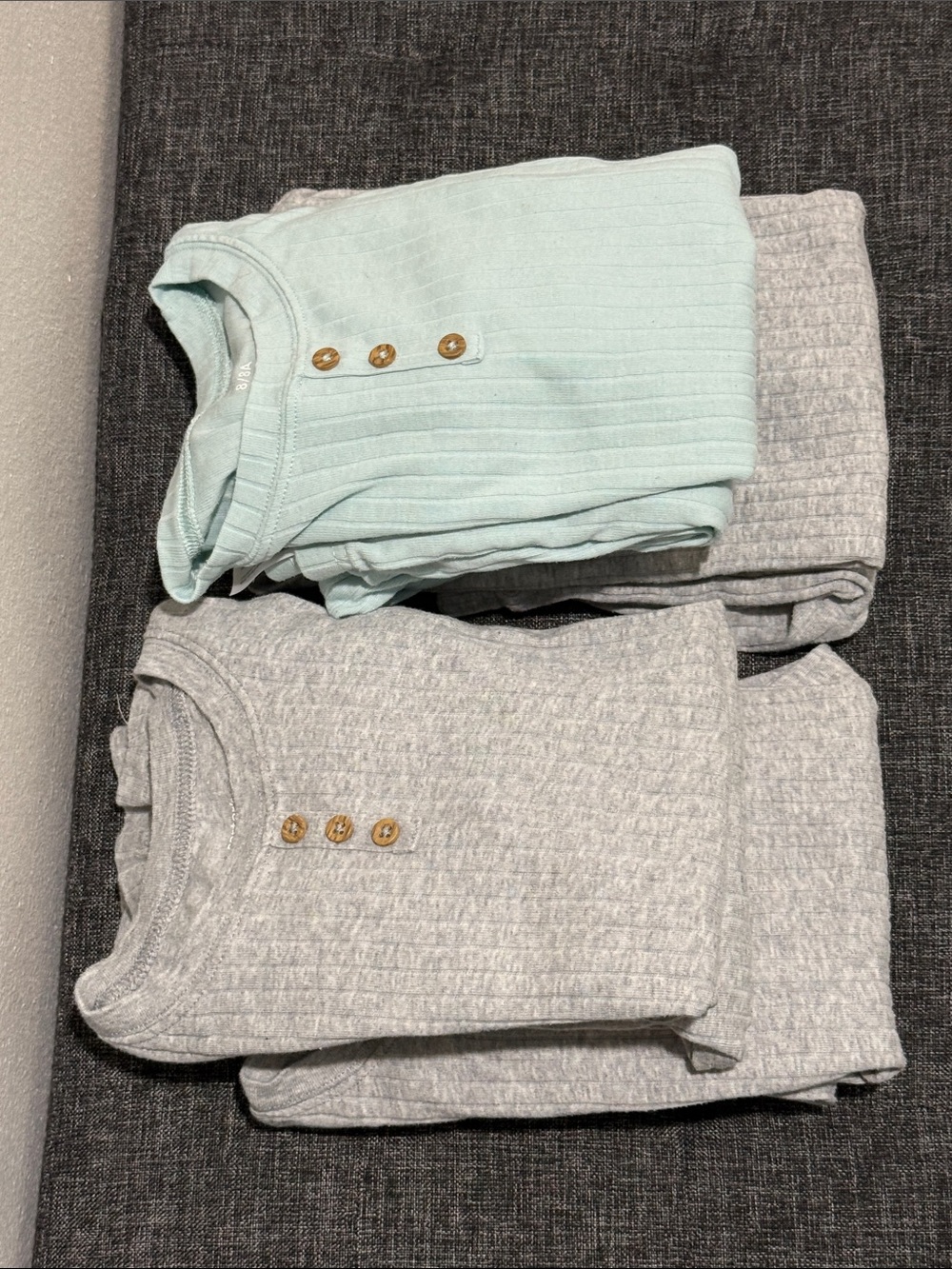 Carters 4 pairs henley ribbed pajama sets size 8